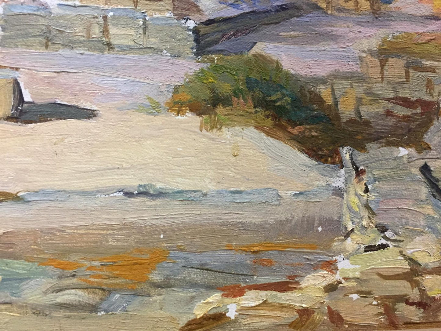 Oil painting Ruins of a building original picture painter