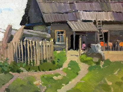 Double oil painting Houses original picture