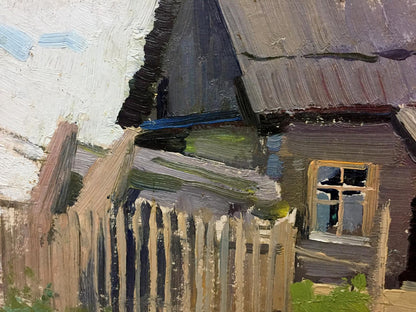 Double oil painting Houses original picture