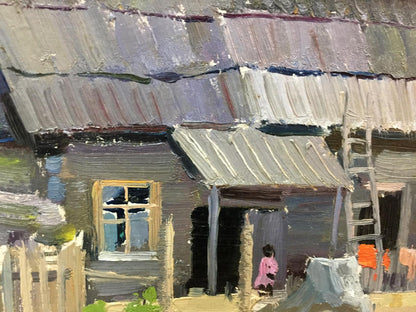 Double oil painting Houses original picture