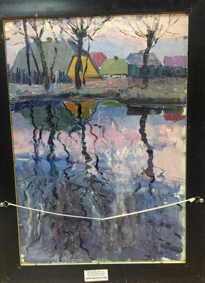 Double oil painting Houses original picture