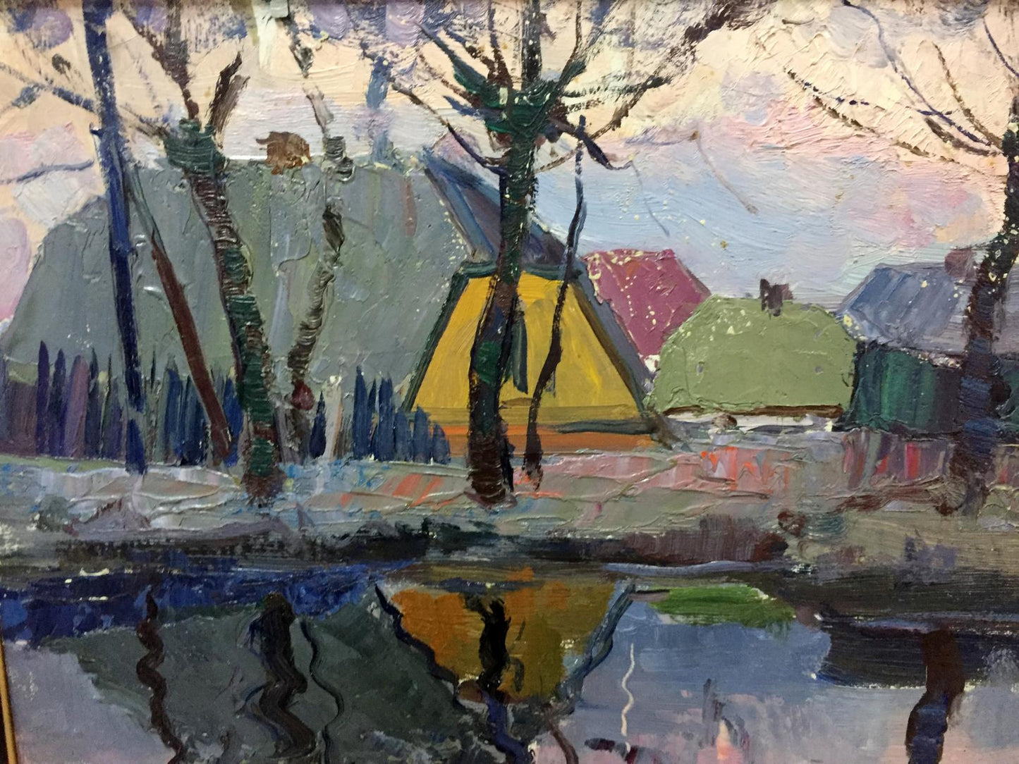 Double oil painting Houses original picture