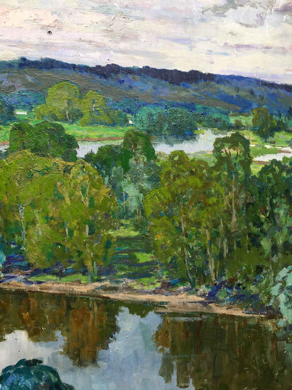 Oil painting river Korostelev Vladimir Aleksandrovich