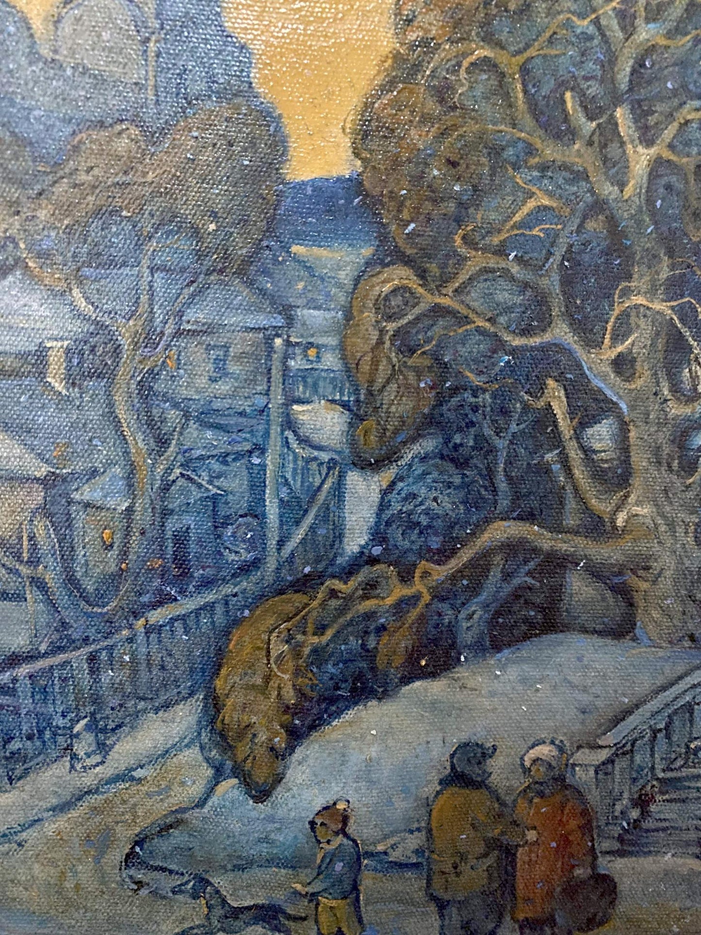 Winter Church Scene: Oleg Litvinov's Oil Artistry