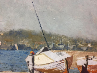 Oil painting Boats Alexey Fedorovich Vlasov
