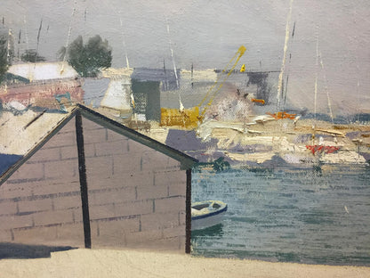 Alexey Fedorovich Vlasov's oil painting captures the serene beauty of the sea