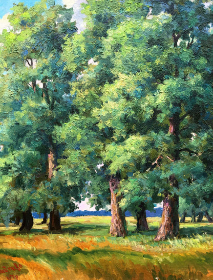 Oil painting forest landscape Nepiypivo Vasily Ignatievich