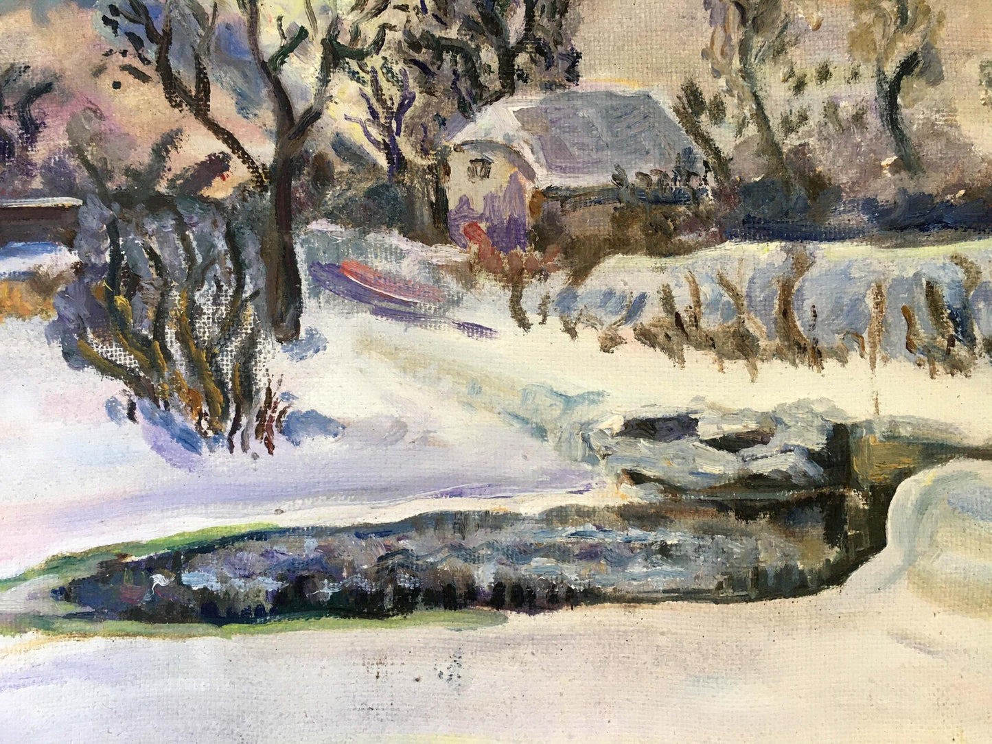Oil painting Winter landscape Chernikov Vladimir Mikhailovich