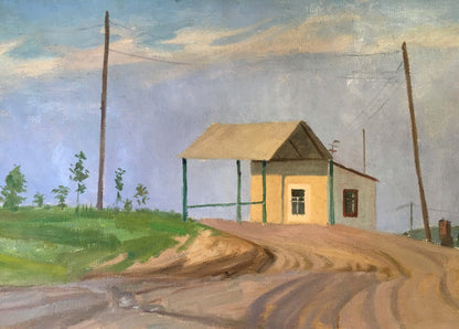 Oil painting House on the outskirts Chernikov Vladimir Mikhailovich