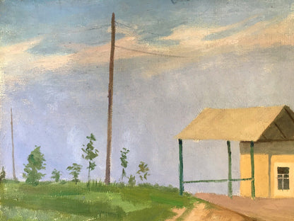 Oil painting House on the outskirts Chernikov Vladimir Mikhailovich