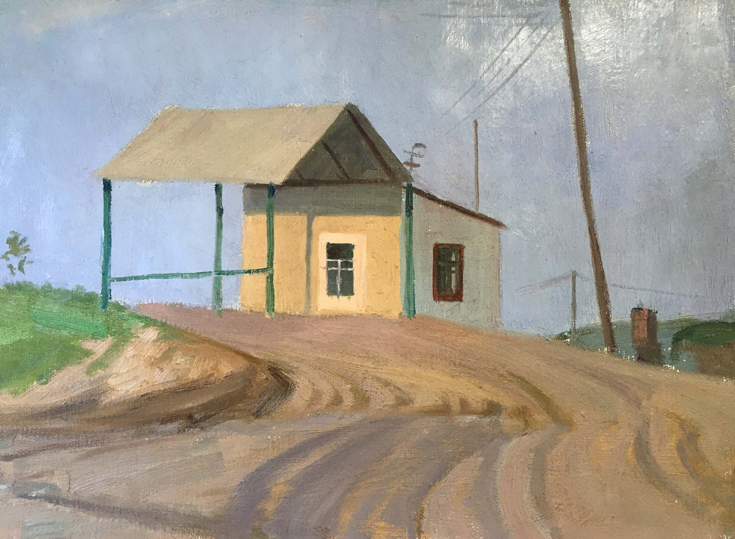 Oil painting House on the outskirts Chernikov Vladimir Mikhailovich