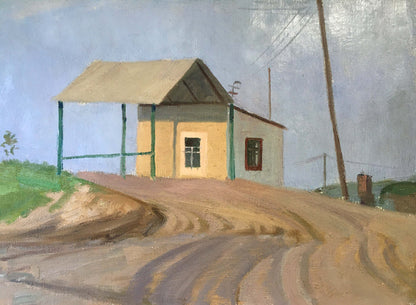 Oil painting House on the outskirts Chernikov Vladimir Mikhailovich