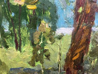 Oil painting forest landscape Aleksandrochkin Yuri Mikhailovich