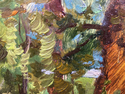 Oil painting forest landscape Aleksandrochkin Yuri Mikhailovich