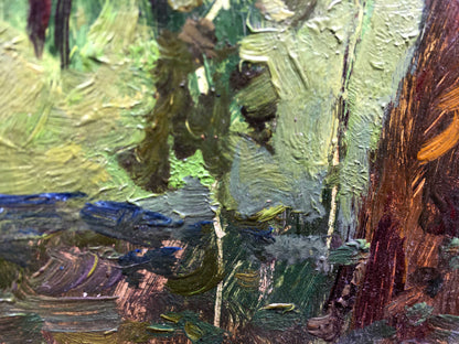 Oil painting forest landscape Aleksandrochkin Yuri Mikhailovich