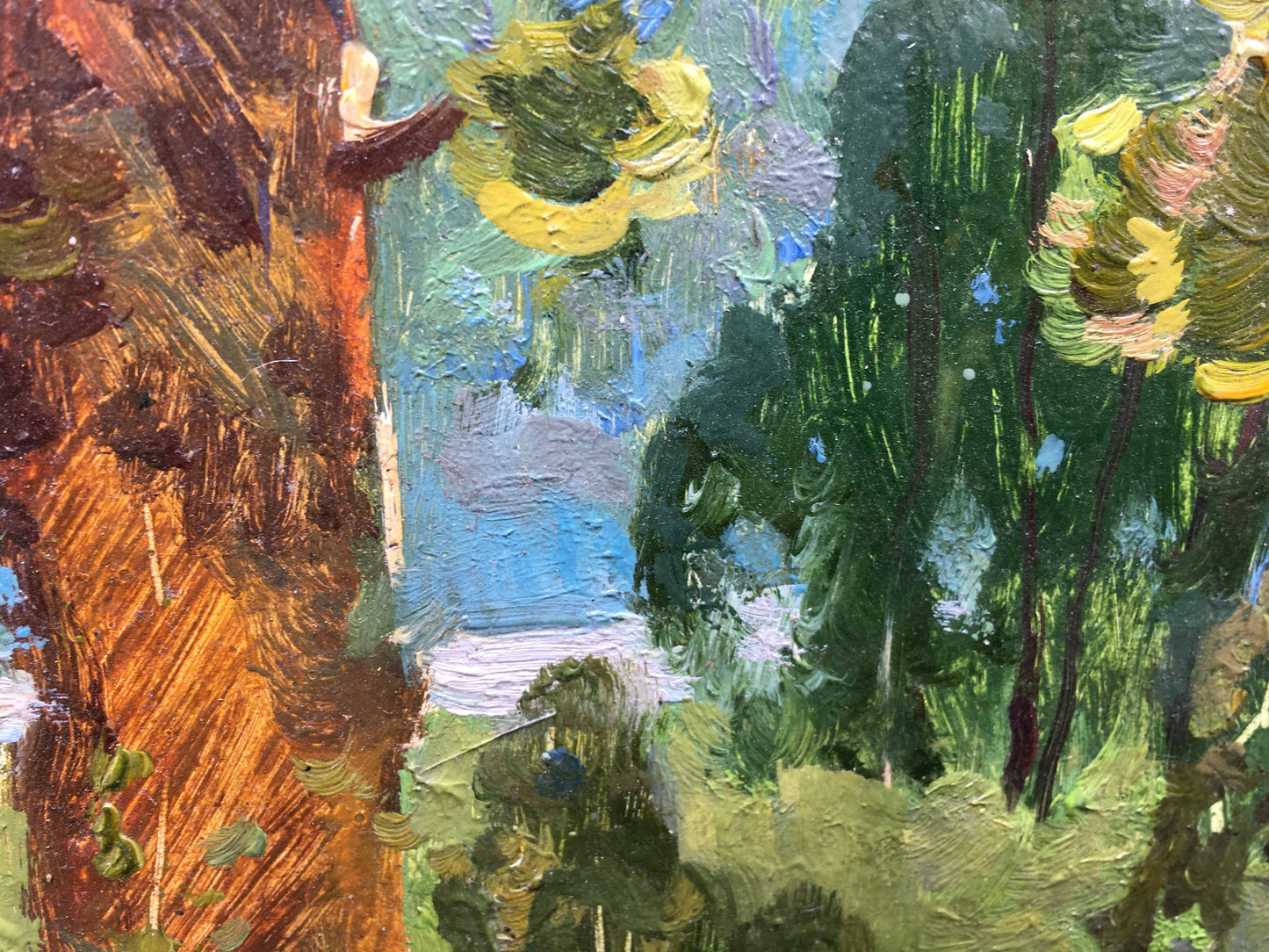 Oil painting forest landscape Aleksandrochkin Yuri Mikhailovich