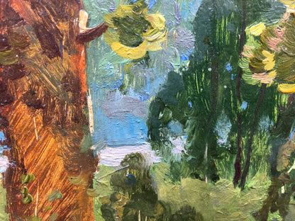 Oil painting forest landscape Aleksandrochkin Yuri Mikhailovich