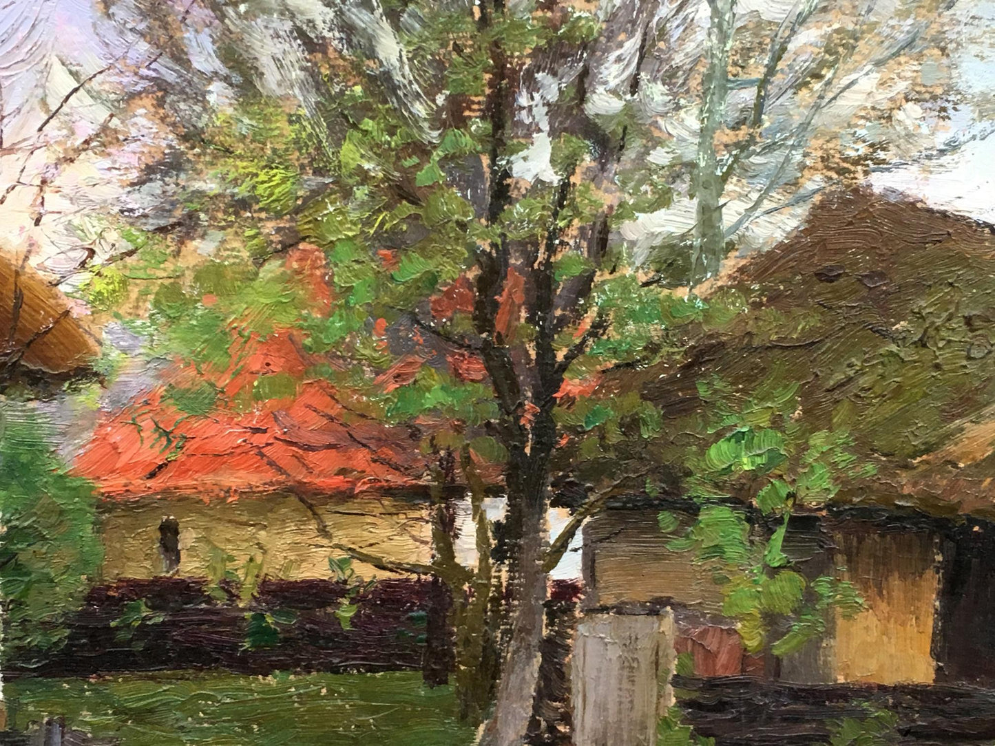 Oil painting Rural life Ivan Kirillovich Tsyupka