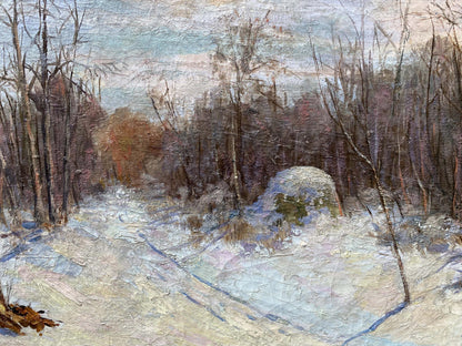 oil forest painting art