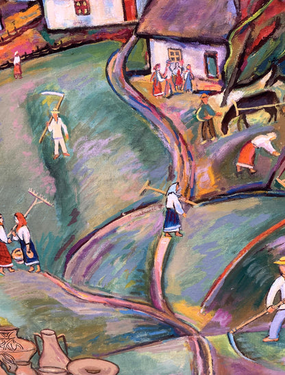 Oil painting Country flavor Unknown artist