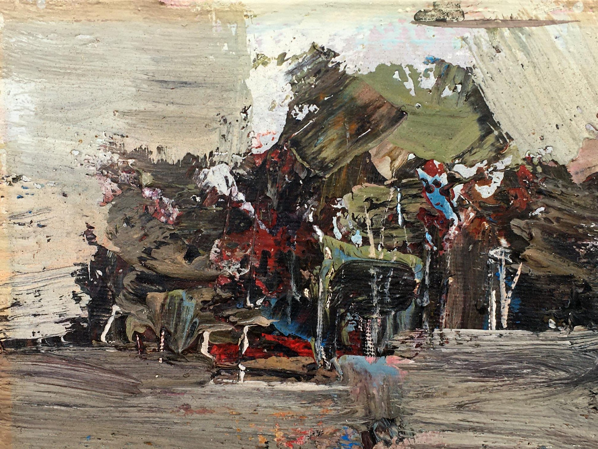 Abstract oil painting Nature River Landscape Mazur Vladimir