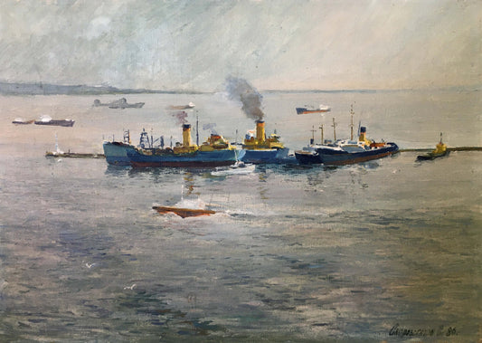 Oil painting In the sea Svyatoslav Petrovich Skorobogatov
