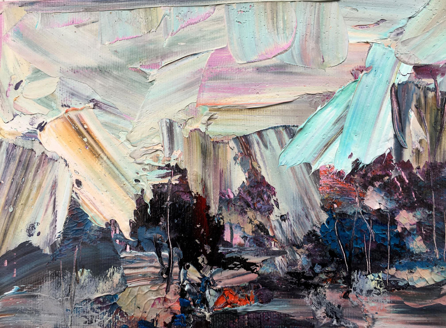 Abstract oil painting Autumn Nature Landscape Mazur Vladimir