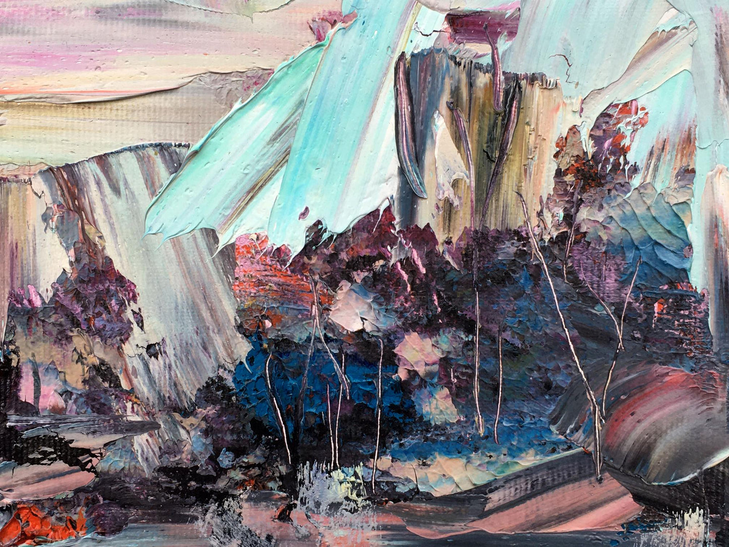 Abstract oil painting Forest Landscape Mazur Vladimir