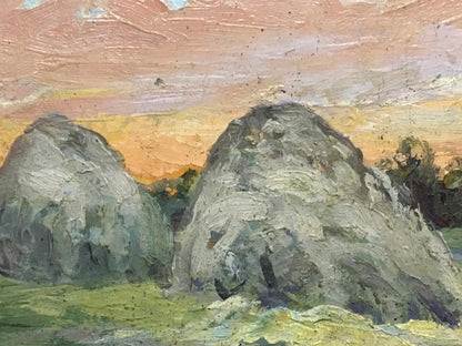 Oil painting Sunset Over the Fields Alexander Cherkass