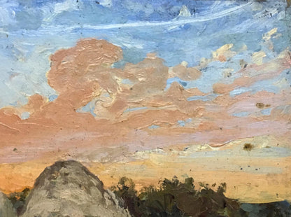 Oil painting Sunset Over the Fields Alexander Cherkass