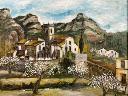 Oil painting Urban landscape European unknown artist