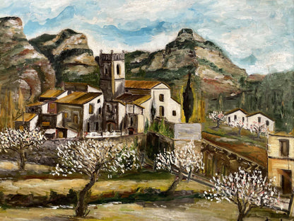 Oil painting Urban landscape European unknown artist