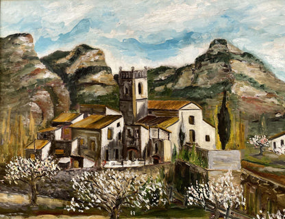 Oil painting Urban landscape European unknown artist