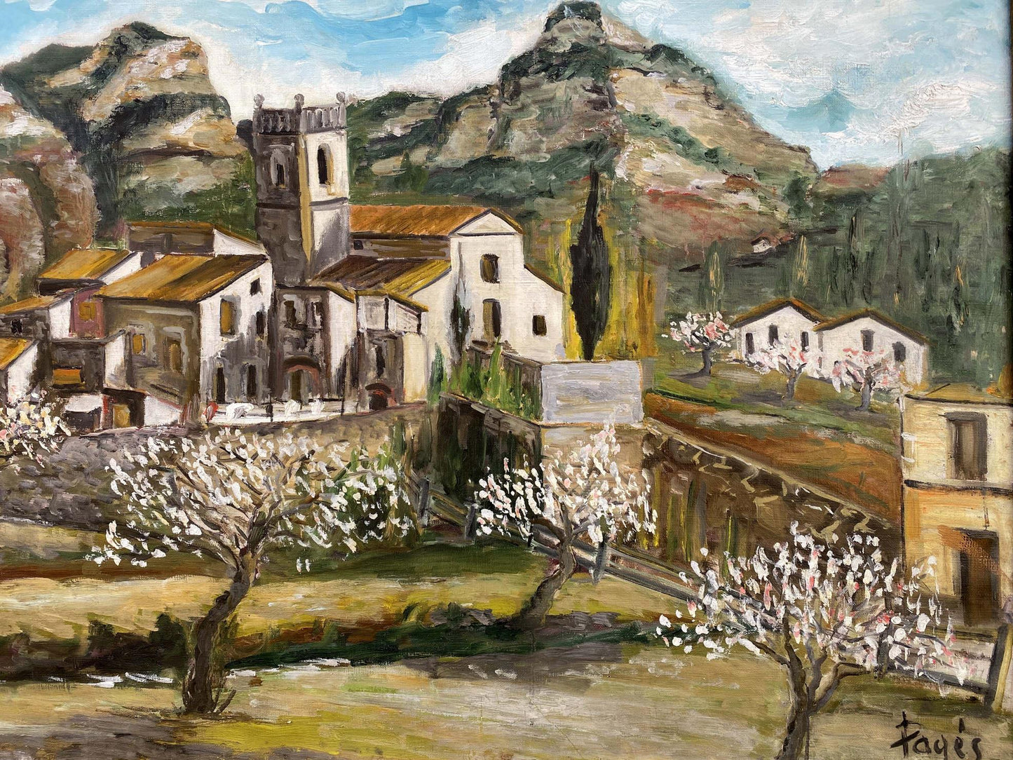 Oil painting Urban landscape European unknown artist