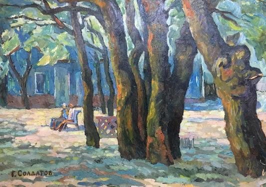 Oil painting It is noon Soldatov Gennady Vasilievich