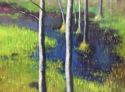 Oil painting The trees Ivan Kirillovich Tsyupka