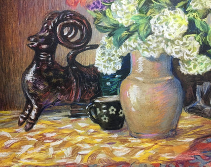 Pencils painting Still life with a figure Alexander Georgievich Cherkass