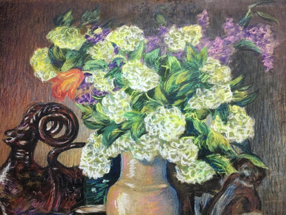 Pencils painting Still life with a figure Alexander Georgievich Cherkass