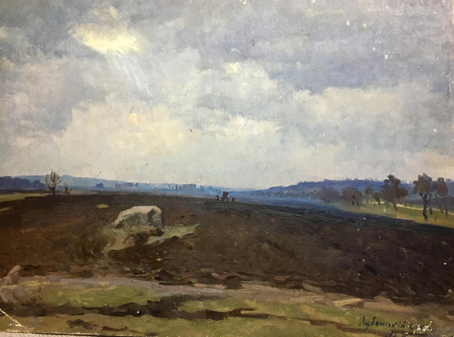 Oil painting Lubenskoye field Kravchenko Nikolay Ivanovich