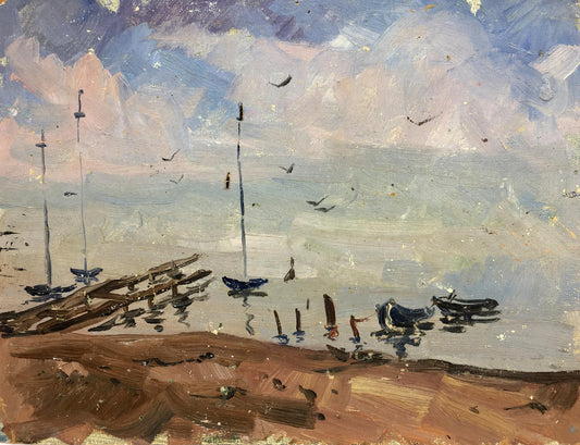 Oil painting Port Puzyr'kov Viktor Grigor'yevich