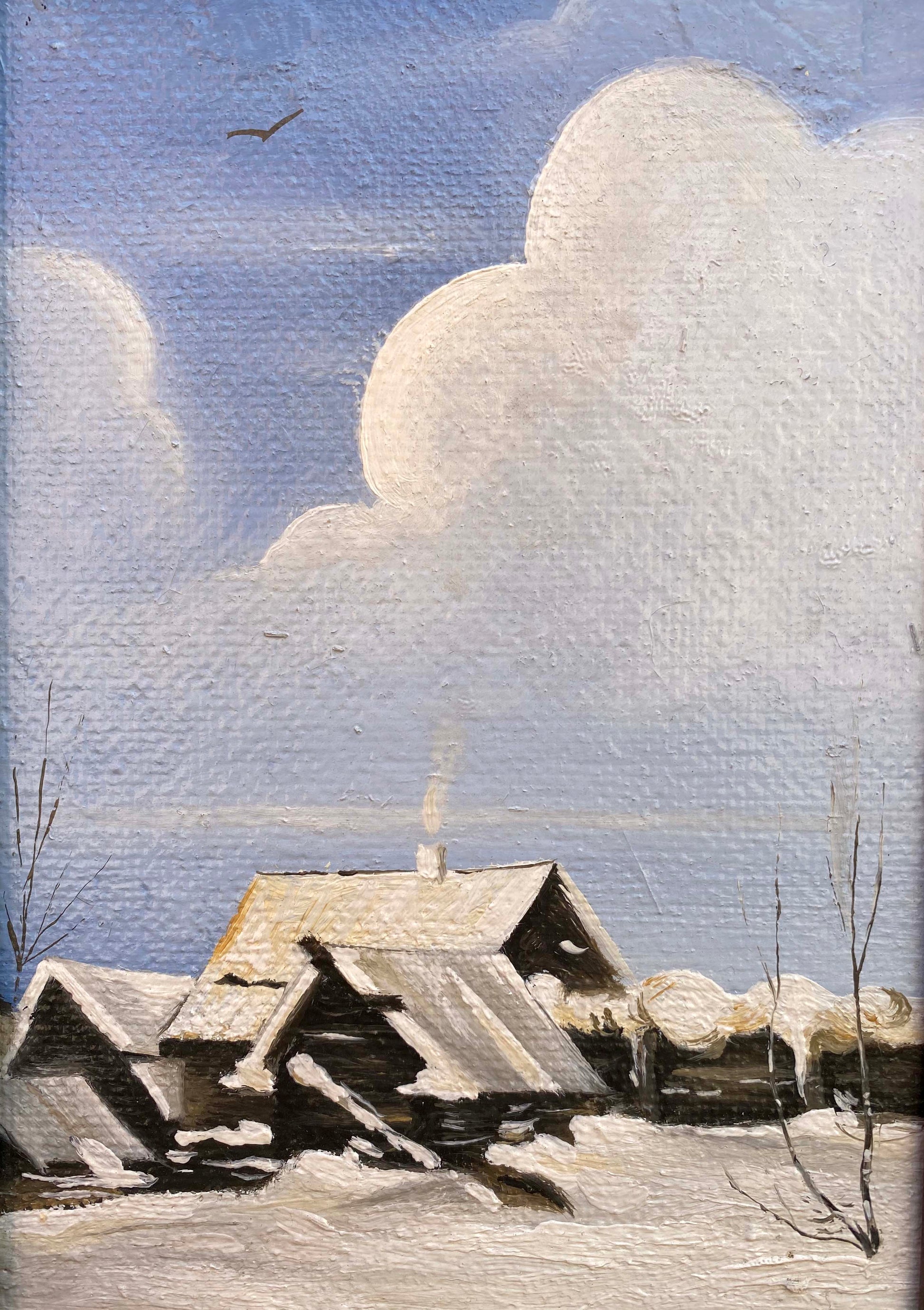 oil landscape winter