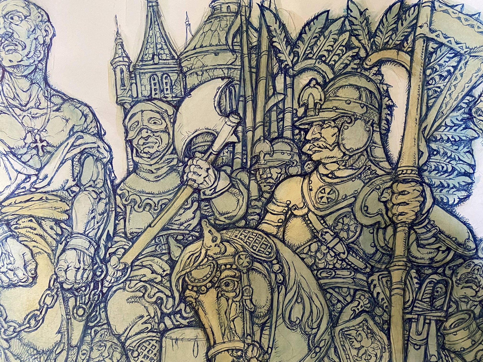 ink Taras Bulba painting