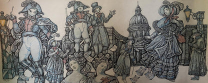 Ink painting Gogol and St. Petersburg Tales Oleg Litvinov