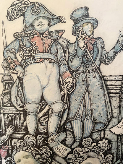 Ink painting Gogol and St. Petersburg Tales Oleg Litvinov