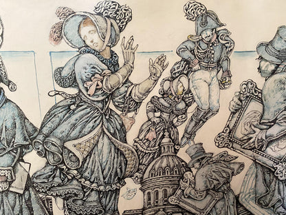 Ink painting Gogol's Urban Chronicles Oleg Litvinov