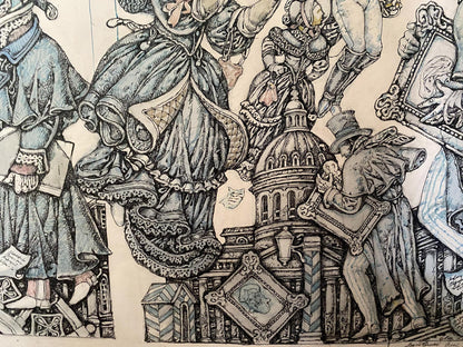 Ink painting Gogol's Urban Chronicles Oleg Litvinov