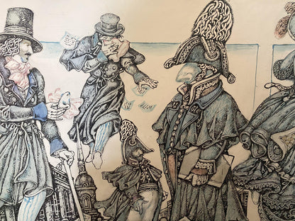 Ink painting Gogol's Urban Chronicles Oleg Litvinov