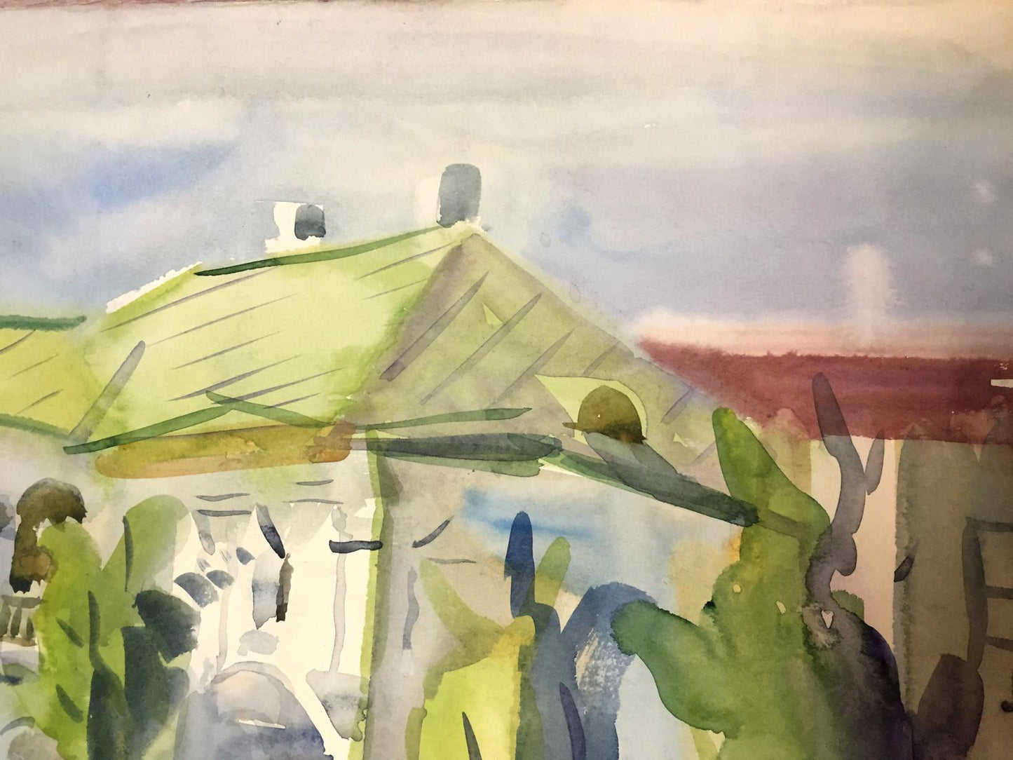 Watercolor painting Summer day Kryzhanivskyi Viktor Vladimirovich