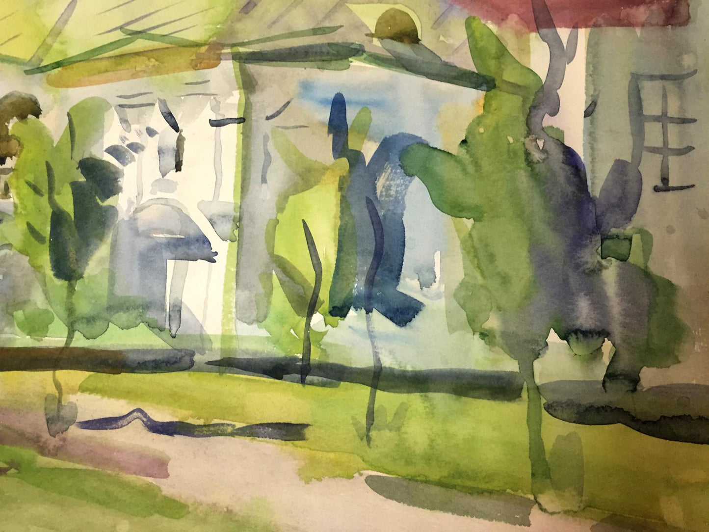 Watercolor painting Summer day Kryzhanivskyi Viktor Vladimirovich