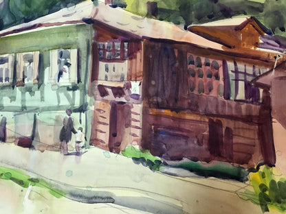 Watercolor painting Summer afternoon Kryzhanivskyi Viktor Vladimirovich